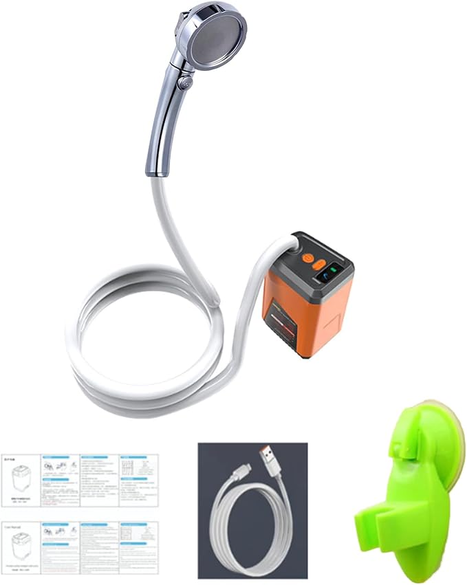 orange-Three speed shower