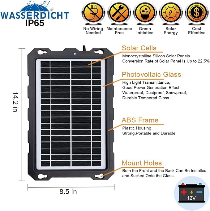 Solar Powered Battery Chargers 9w
