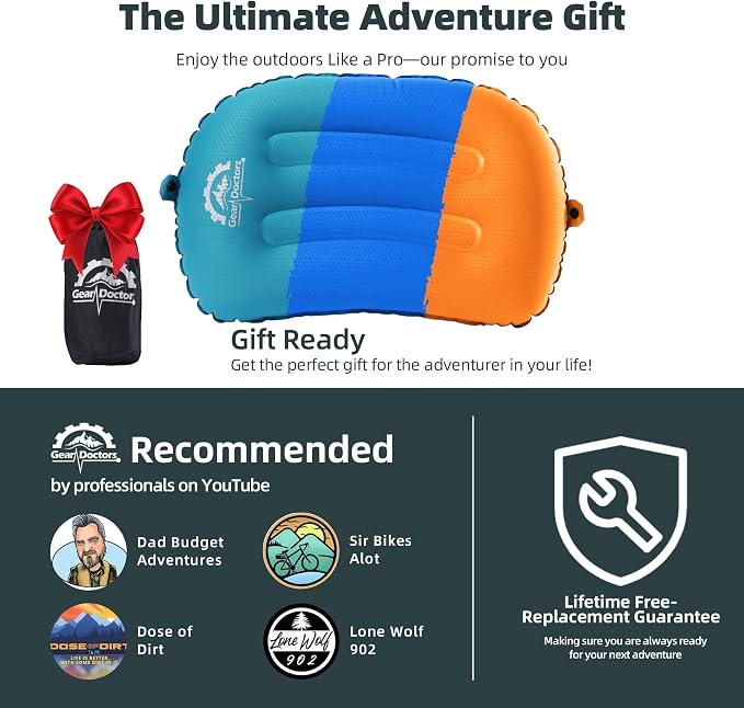 Teal Camping Pillow