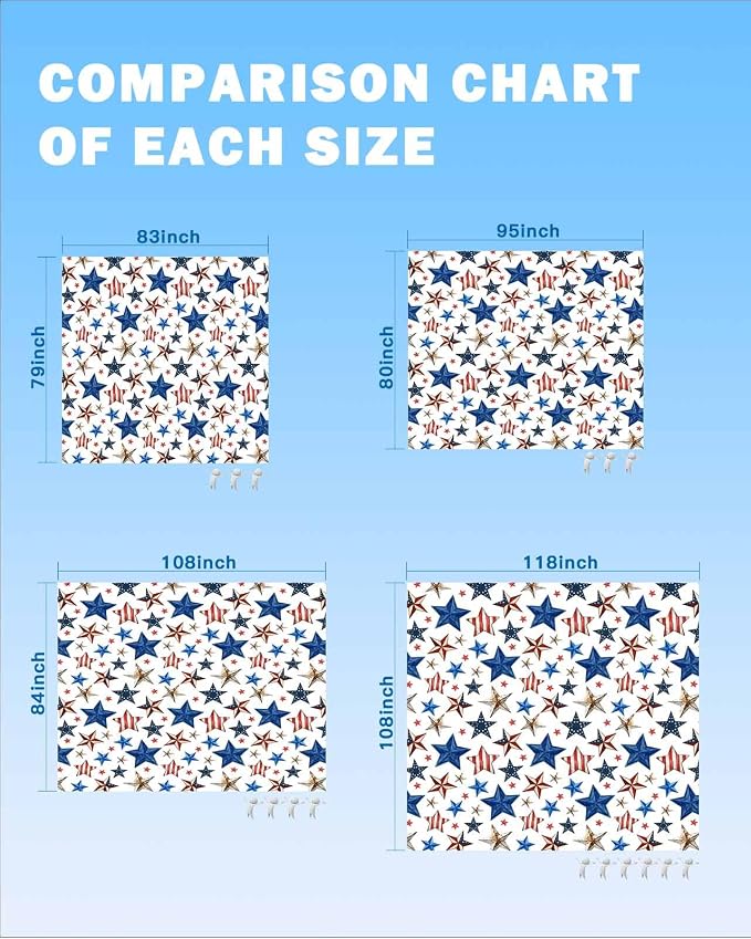 White, Blue, Red, Tan