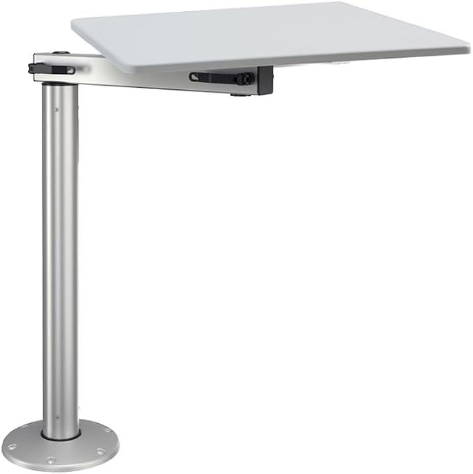 Light Grey Table Top W/ Silver Mod With Cypress Table Leg