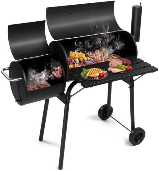 Barrel Grill with Offset Smoker