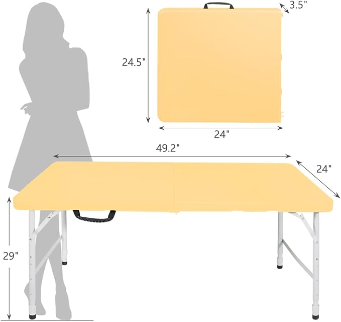 4ft Light Yellow