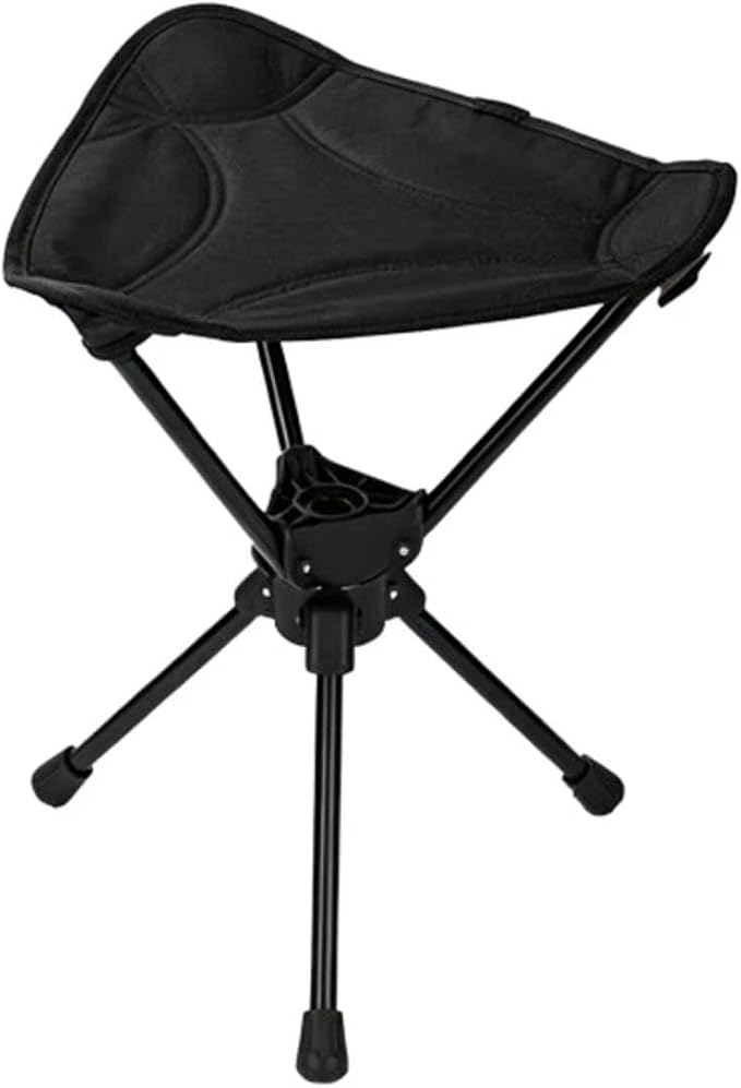 Rotating Tripod Stool / Black / With Crossbody Carry Bag