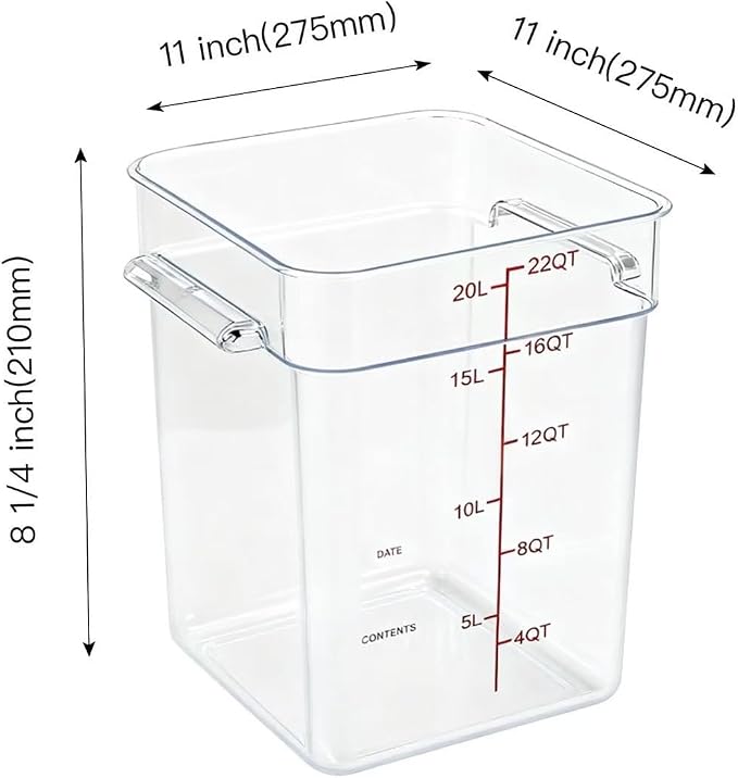22.0 Qt-Red Lids