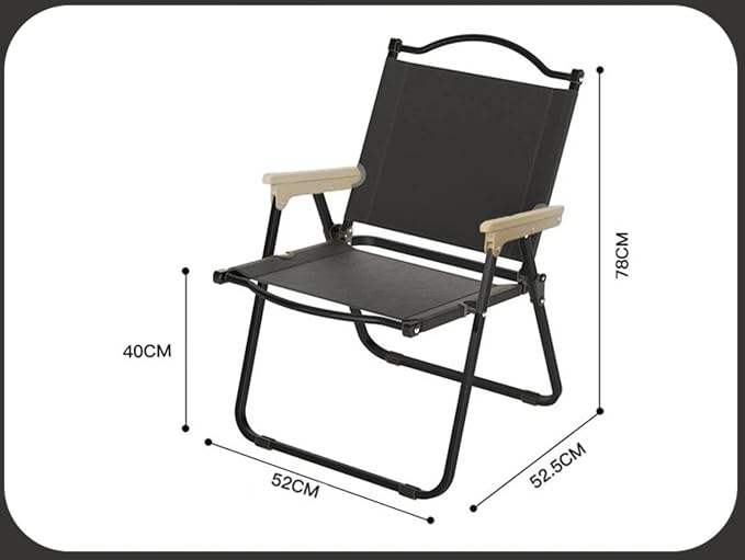Athens Black - Beech Wooden Armrest (Square Tube)