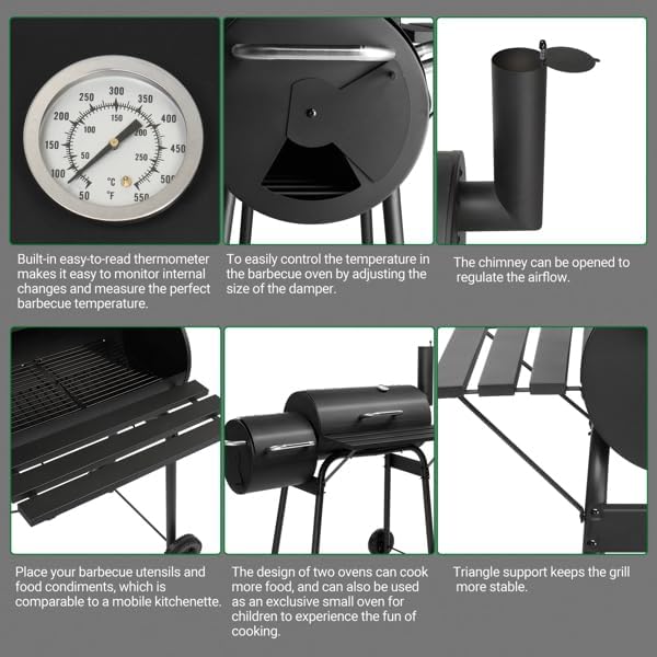 Barrel Grill with Offset Smoker