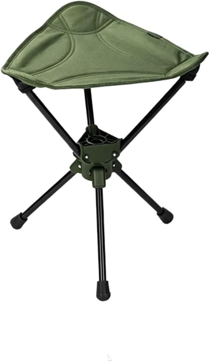 Rotating Tripod Stool / Army Green / With Crossbody Carry Bag