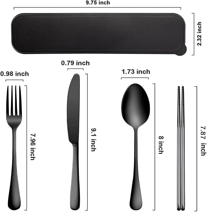 Black - 4 PCs - Chopsticks
