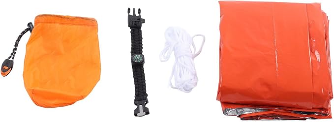 Orange tent + outer bag + bracelet