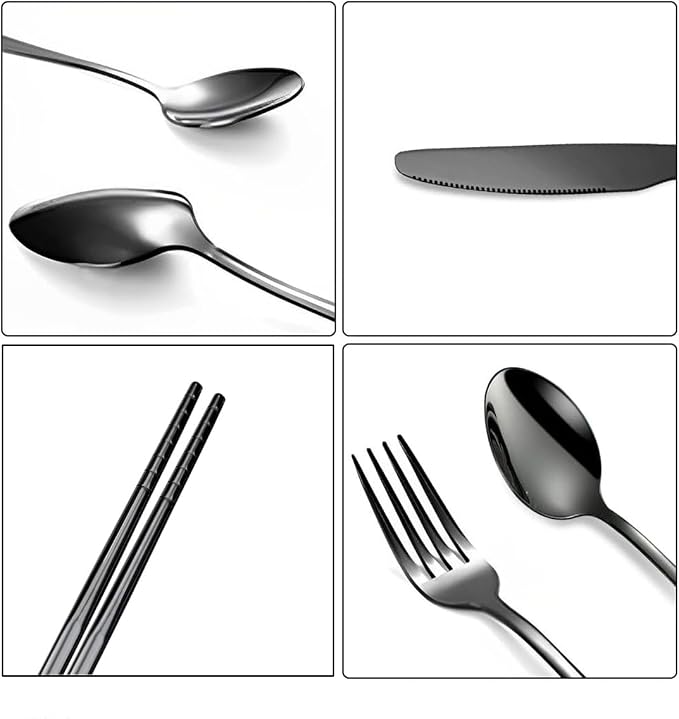 Black - 4 PCs - Chopsticks