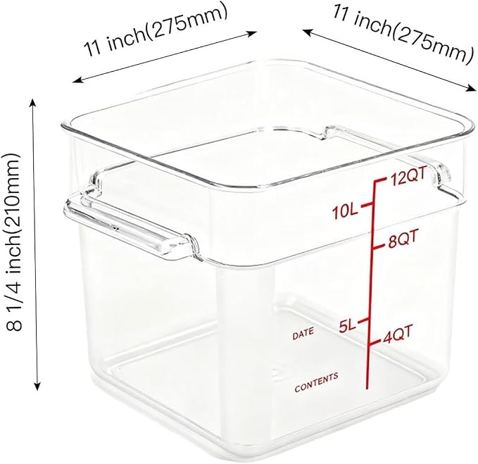 12.0 Qt-Red Lids