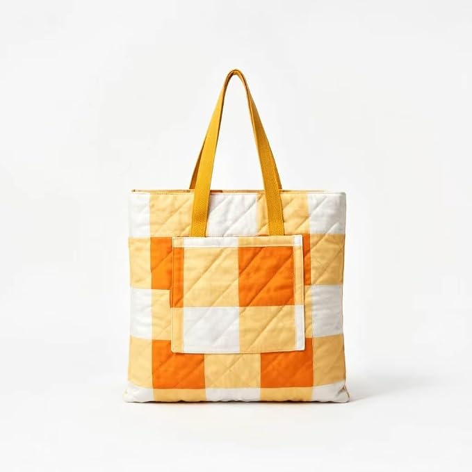 Yellow and White Checkered Pattern