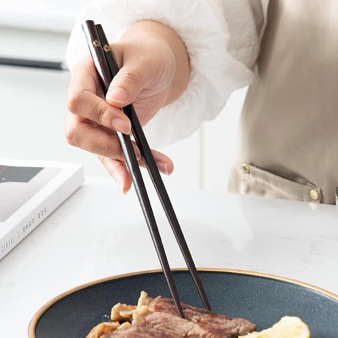 2 Sets of Knives, Spoons, Chopsticks and Forks with Case
