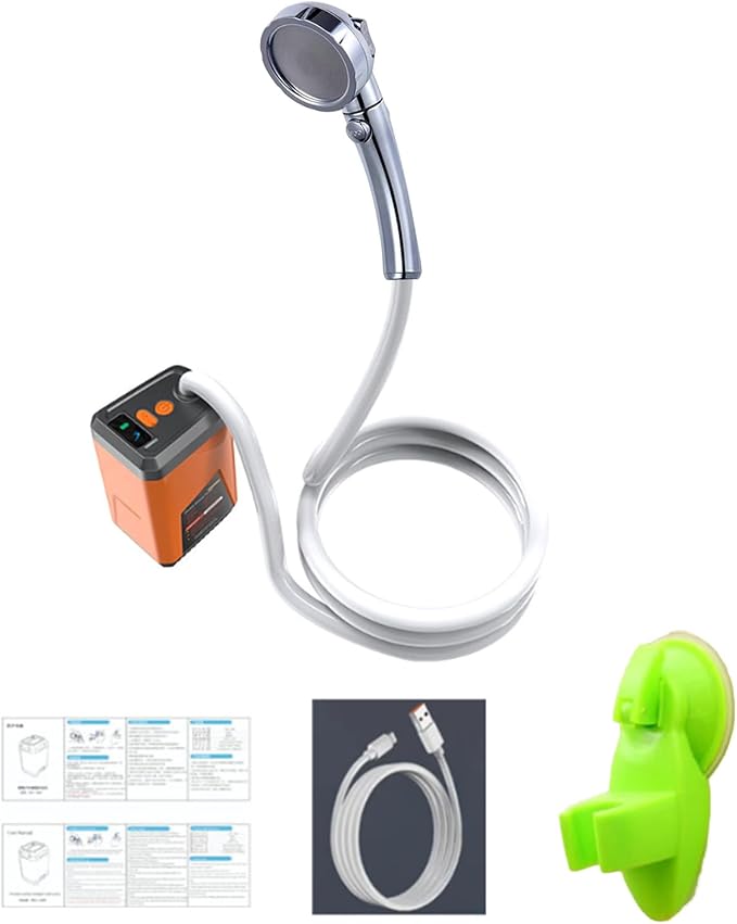 orange-Three speed shower