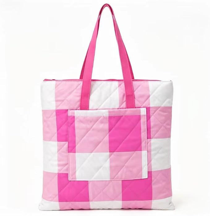 Pink and White Checkered Pattern
