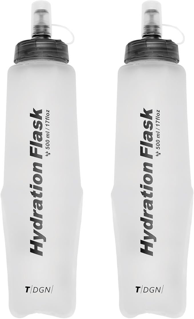 03 Soft Flasks - White - 500ml/16.9oz - 2 Packs