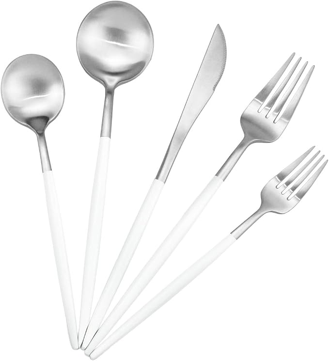 White Handle Silver