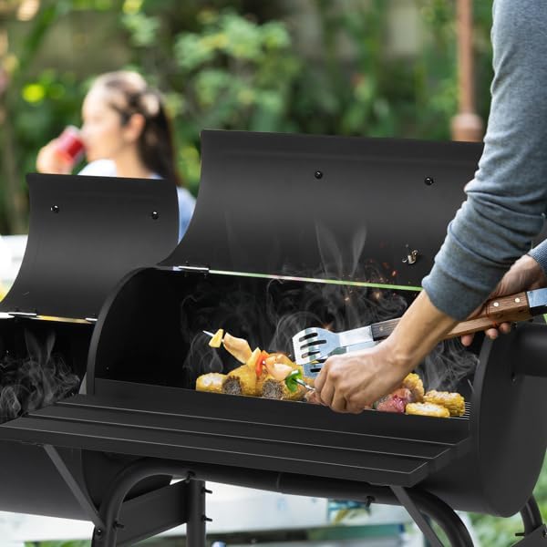 Barrel Grill with Offset Smoker