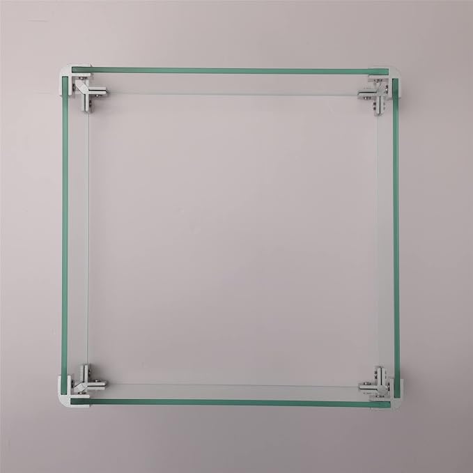 Square Glass Wind Guard for 32in Table