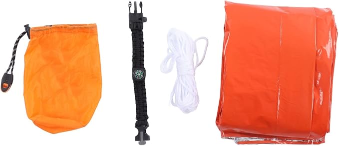 Orange tent + outer bag + bracelet