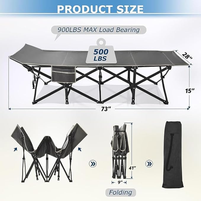 Gray Cot+black Pad