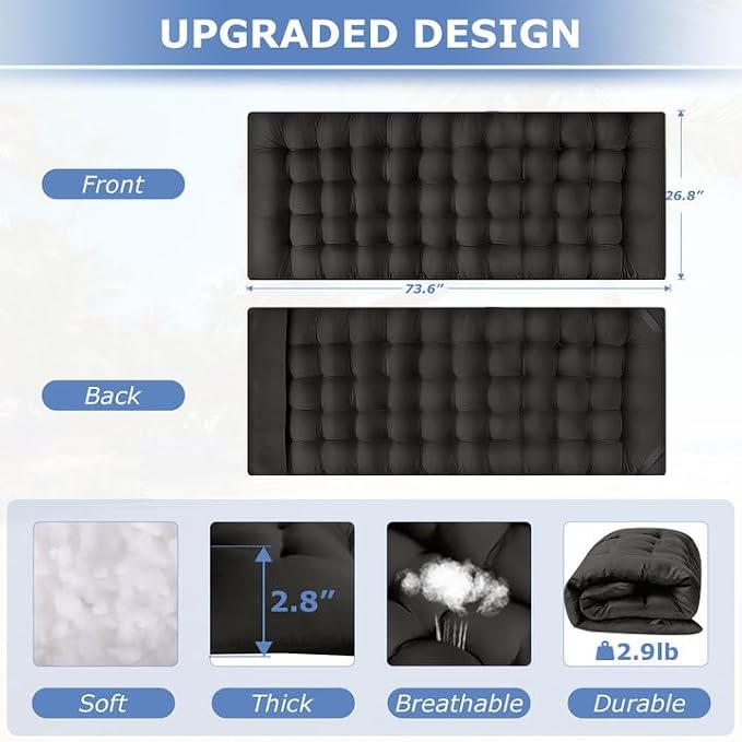 Gray Cot+black Pad