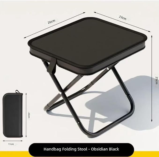 Black, Small Folding Stool