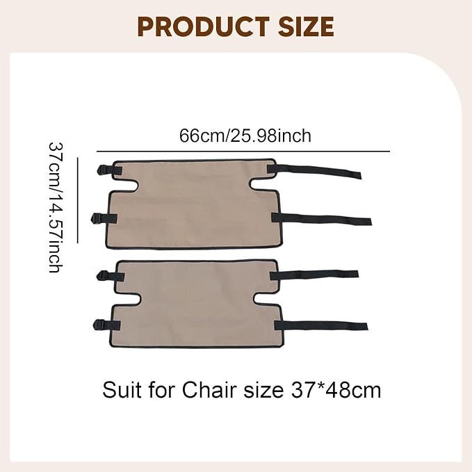 Khaki 37×66cm Seat Cushion & Backrest