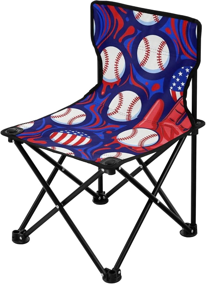 Patriotic Baseball With Swirl