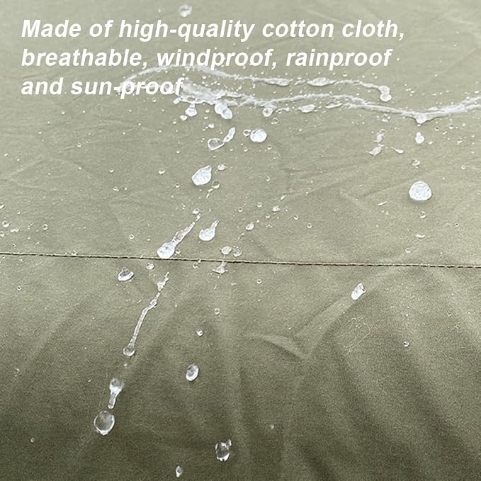 Cotton Canvas -13'Lx9.8'Wx6.89'H (4X3X2.1m)-Green