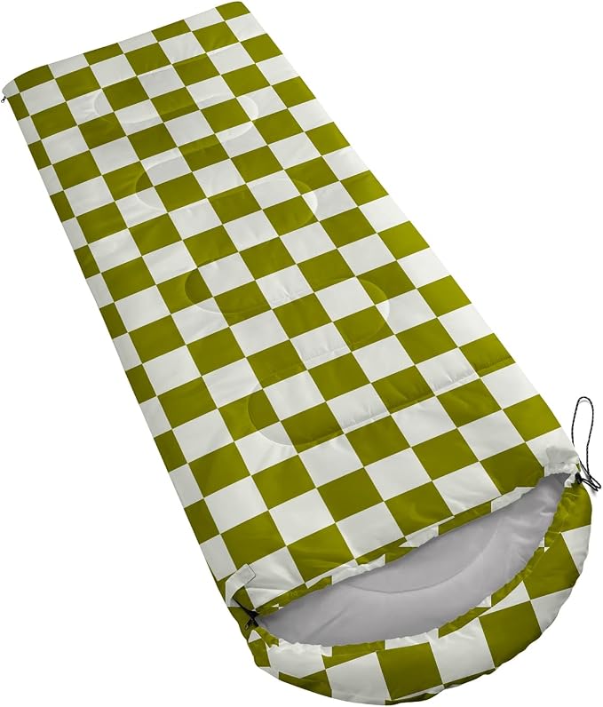 Green and White Check