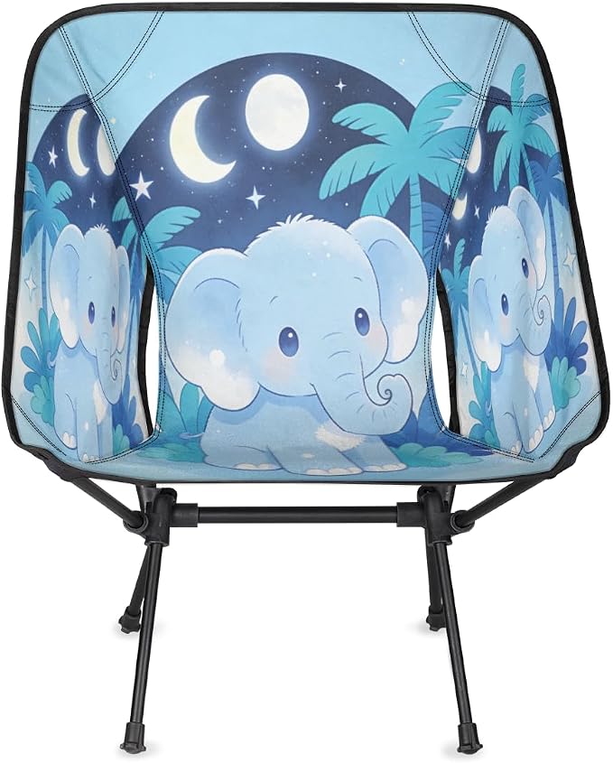 Moon Animal Palm Tree Elephants