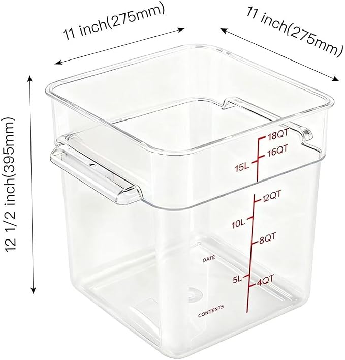 18.0 Qt-Red Lids