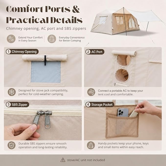2 Room + Canopy - 13ft X 9ft X 6.5ft