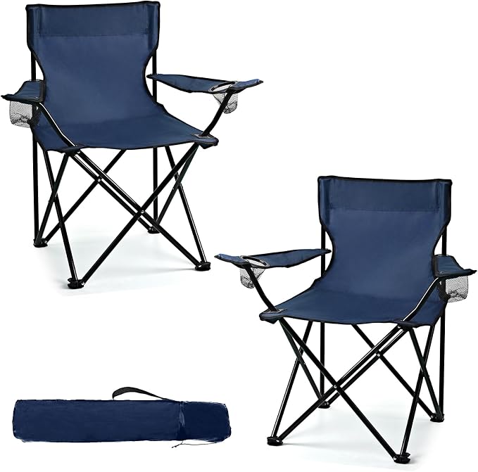 Navy Blue Chairs 2pcs