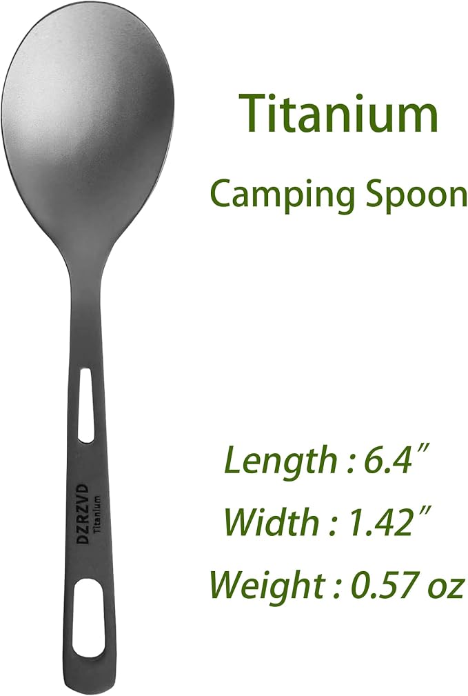 Titanium Spoon Fork Knife Set with Carabiner