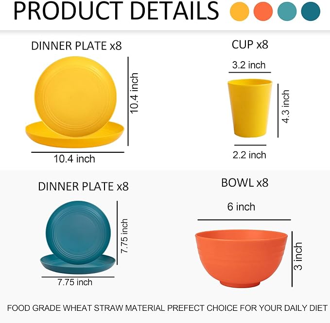 Orange, Yellow, Navy Blue, Blue