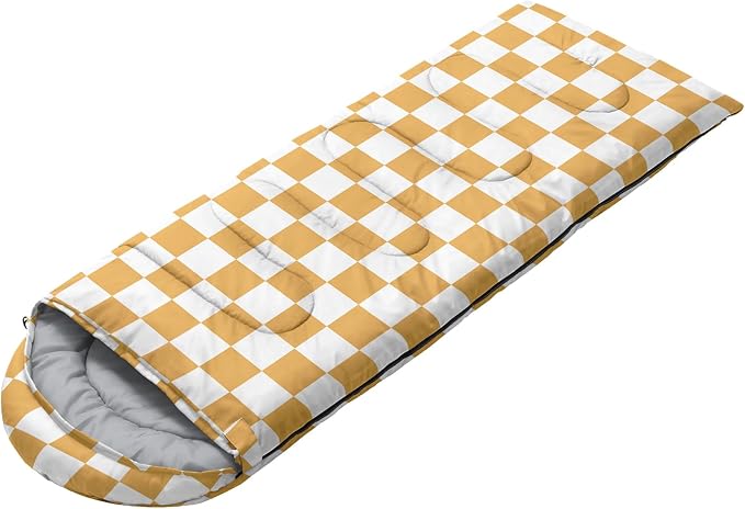 Orange and White Check