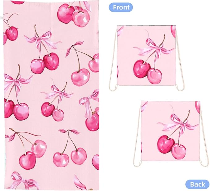 Elegant Pink Cherry Ribbon Floral