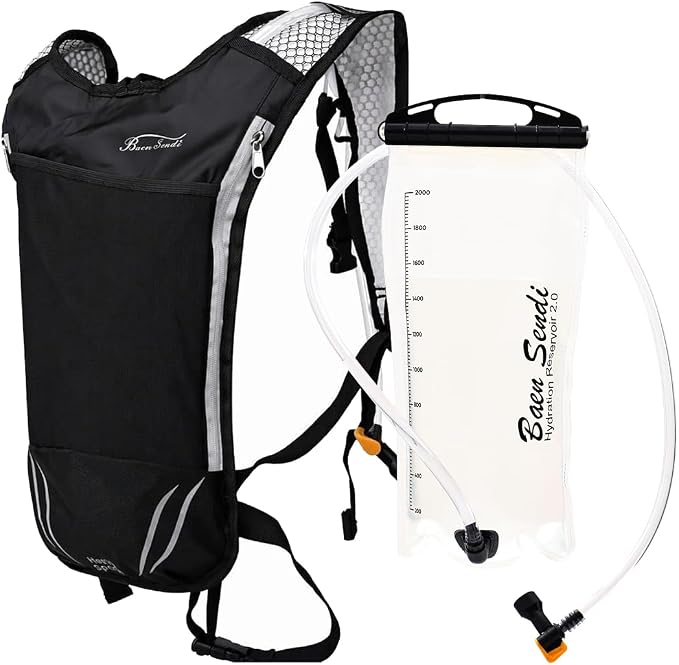 (Grey zipper)Black pack with bladder