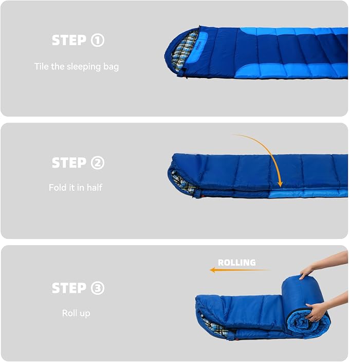 Deep Blue & Light Blue（Right Zip）