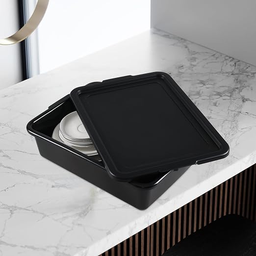 Black with lid
