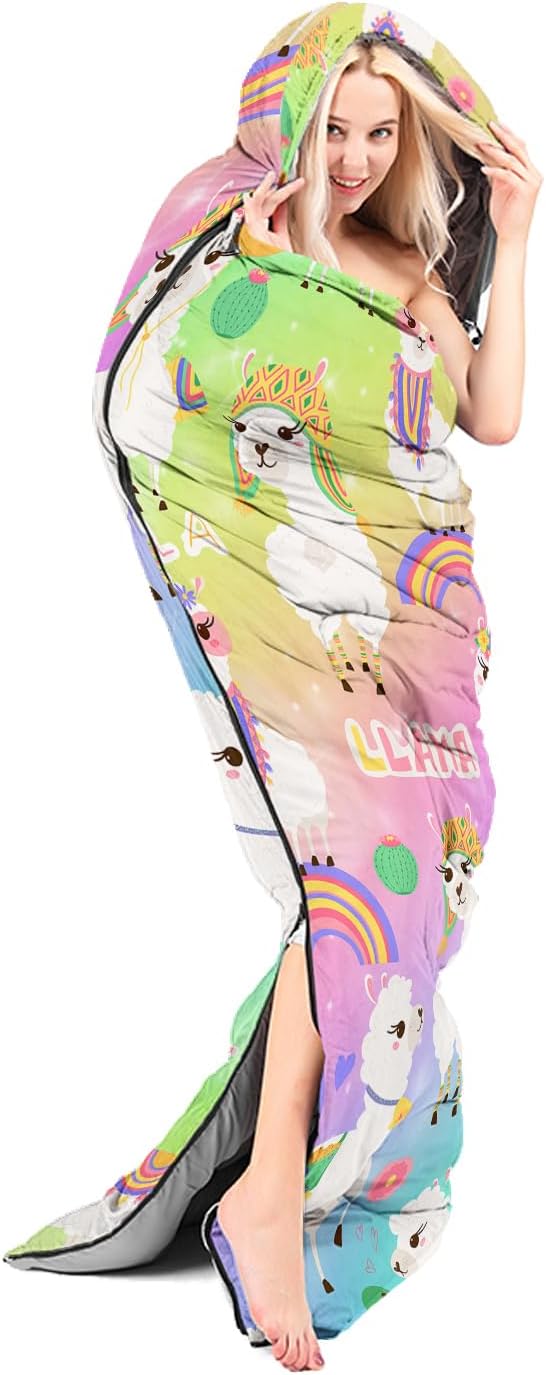 Cartoon Rainbow Alpaca