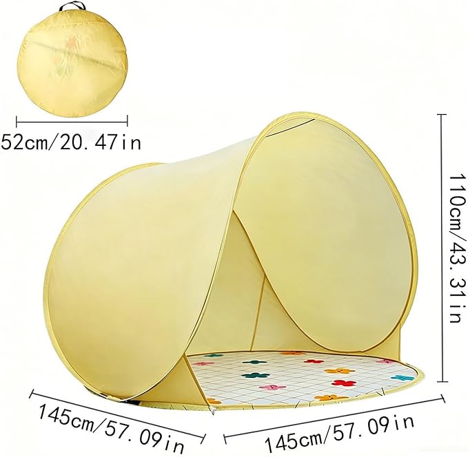 Lemon yellow flower tent+ground nails+storage bag