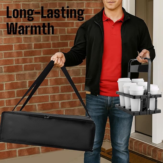 Black Bag with Drink Carrier