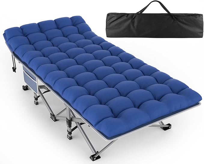 Blue Cot + Blue Mattress