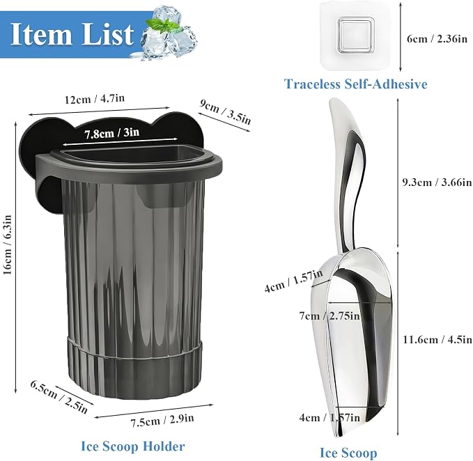 Black | Stainless Steel Scoop
