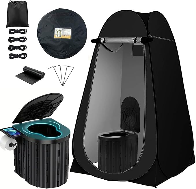 Toilet+black tent
