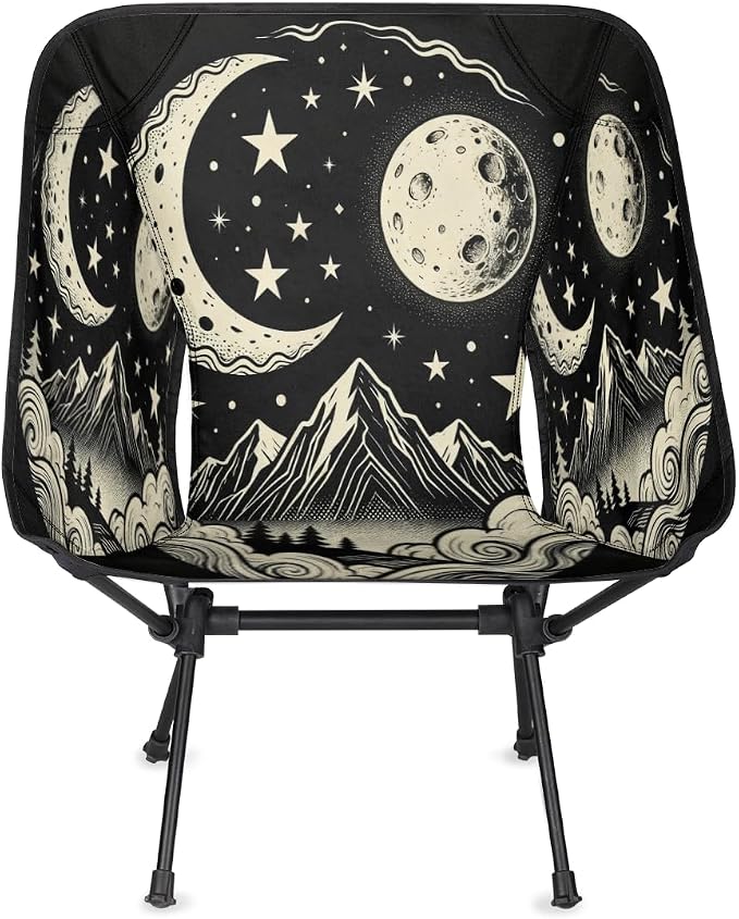 Moon Mountain Stars Design